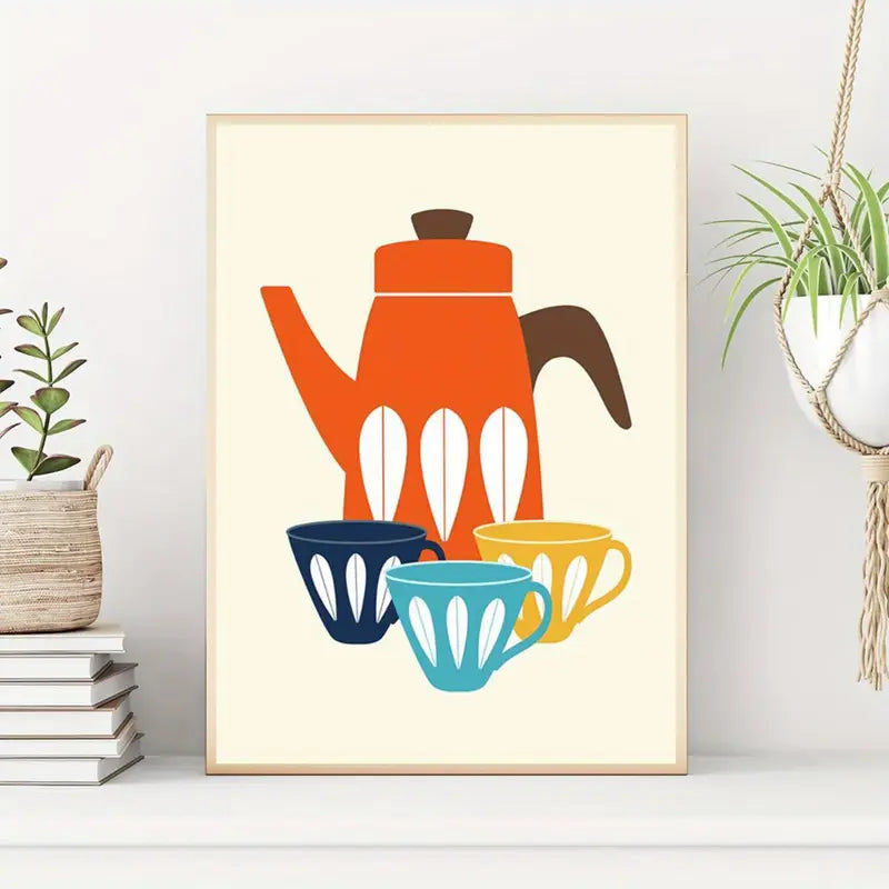 Mid Century Modern Coffee and Cups