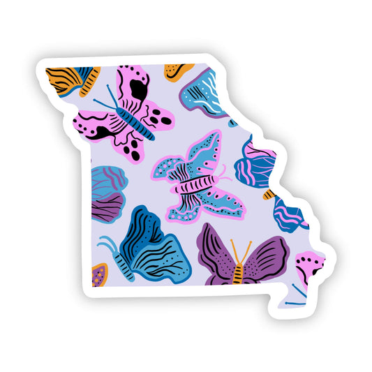 Missouri Sticker - Moth & Butterfly